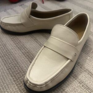 Women’s Naked Wolfe Goldie Cream Leather Loafers